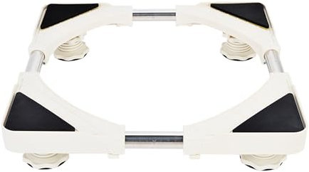 Base Ajustable de Acero Inoxidable, Base de la Lavadora de 4 Pies Largo y Ancho 40-66cm Altura 7-9cm Carga de 200 kg Soporte Lavadora Secadora Secadora Ajustable Blanco