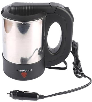 DNCG Bollitore Elettrico per Auto USB, Bollitore Elettrico da 500 Ml, Bollitori Elettrici Portatili, Tazza da caffè per Auto in Acciaio Inossidabile per Camion, Bottiglia con Tazza di Acqua Riscalda