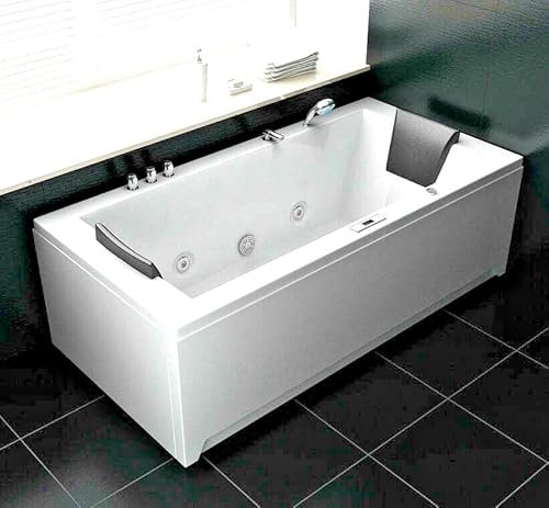 Luxus LED Whirlpool Badewanne 183x90 cm für 2-Personen + Heizung Neustes Modell inkl. Spedition