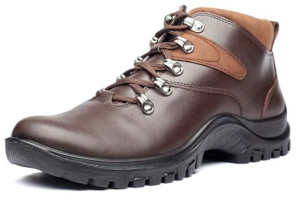 Nordan Original Sneaker Herren. Bequeme Warm Gefütterte Trainers. Schuhe aus Leder und Textil. Stilvolle Boots. Stiefel aus Hochwertigem Leder. 2744 Braun 3301, 42
