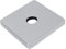 Duscharmflansch, Duschflansch, Duschrohrarmflansch, Quadratische Duscharm-Abdeckplatte aus 304 Edelstahl, Universell, Dekorativ, Extra groß für Badezimmer (Chrom)