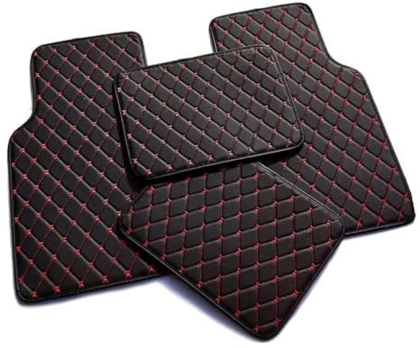 REIJAX 4 Stücke Auto Fußmatten, für Vw Golf 8 GTI 2020-2024 LHD Allwetter Leder Wasserdicht Staubdicht Kratzfest rutschfest Protection Liner,B