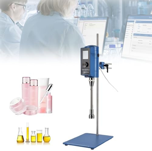 BDJSN Omogeneizzatore di Dispersione da Laboratorio, Emulsionante con Display Digitale 80-3000 Ml, Alta velocità 2000-28000 Giri/min, Timer 6000 Minuti, Altezza di Immersione 90 Mm