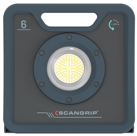 Scangrip NOVA 6, LED Work Light, Provides Uninterrupted Lighting, Water and Dust Resistant, 6000 Lumens