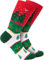 BRUBAKER 6 Paar Weihnachtssocken für Damen und Herren - Weihnachtsbaum Muster Rot/Grün - Baumwolle Socken Weihnachten - Größe 41-45