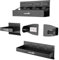 POPPSTAR Set de Rangements Magnétiques, Différentes Tailles : 150mm, 210mm, 310mm, avec Porte-Rouleau d'Essuie-Tout Magnétique, Couleur : Noir