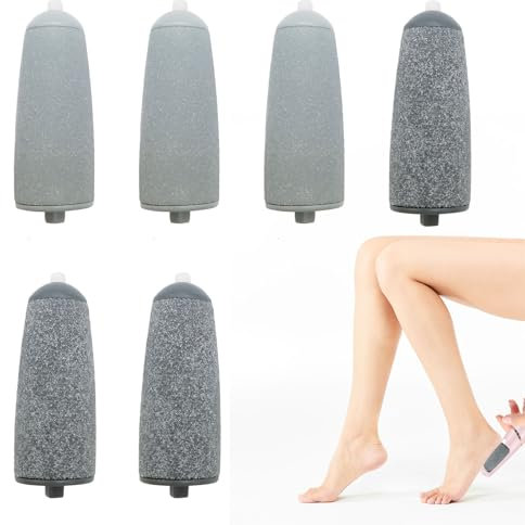 6 Pcs Roller Replacement Heads for JML NuYou Pedi,Replacement Foot Grinder Roller Heads for Flawless Pedi,Foot File Replacement Rollers for JML for Feet Callus Removers (Normal)