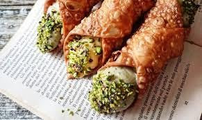 Cannoli al pistacchio 6 Pezzi - Ripieno al Pistacchio - Siciliani da pasticceria bijoù artigiani del gusto
