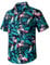 HISDERN Men's Hawaiian Floral Shirts Short Sleeve Casual Beach Summer Hawaii Shirt Regular Fit Blue L