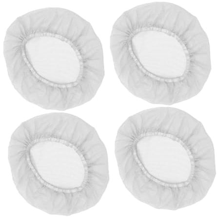 OUNONA 4 Piezas Gorro de Cocina de Malla Transpirable para de Alimentarios Gorro Reutilizable de Algodón y Pack de Blanco para Restaurantes y