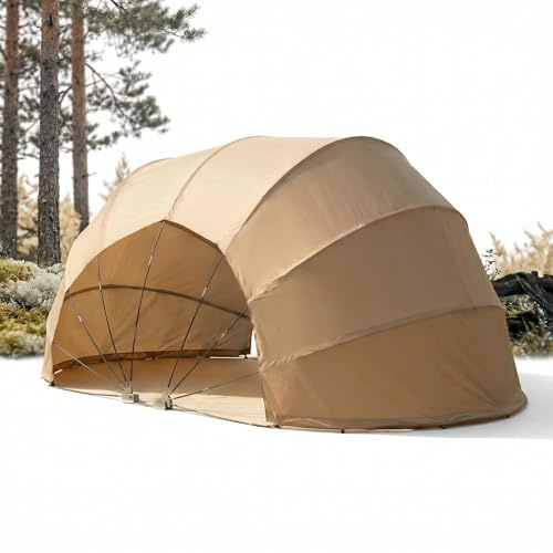 Tettoia Auto Pieghevole Semi-Automatica Retrattile, Garage Portatile 5,6x2,5x2,6m, Tessuto Oxford Impermeabile Anti-UV, Pensilina Parcheggio Esterno Resistente per Giardino, Campeggio, Auto