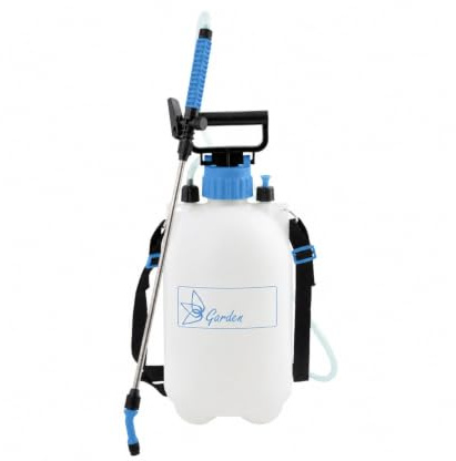 Drucksprüher 5 Liter Drucksprühgerät mit Messingdüse Gartenspritze Pumpsprüher 5l Sprühflasche Edelstahl Lanze Sicherheitsventil Trageriemen