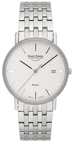 Bruno Söhnle 17-13105-242 Rondo Herren-Armbanduhr, Quarz, Edelstahlgehäuse, Saphirglas, Edelstahlarmband, mit Faltschließe, 3 bar