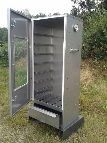 SMOKI Räucherofen 100x39x33cm mit Scheibe aus V2A-Edelstahl
