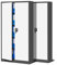 Jan Nowak 2er Set Aktenschrank C001 Metallschrank Stahlschrank Werkzeugschrank Büroschrank Lagerschrank Universalschrank Pulverbeschichtung Flügeltüren 185 cm x 90 cm x 40 cm (anthrazit/weiß)