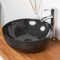 Wanda collection - Vasque Salle de Bain à Poser en marbre Noir Léa 40 cm