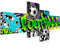 Runa Art Wandbilder Set XXL Fussball Graffiti Loft Wohnzimmer Bunt 4 Teilig - Made in Germany - 402645a