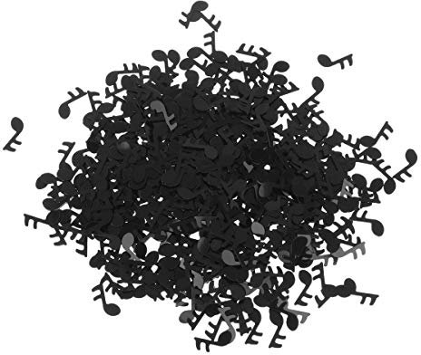 Toyvian Notenschlüssel Hinweis Konfetti Tisch Konfetti Musiknote für Hochzeitsdekoration Mitbringsel (Schwarz, 1 Packung 15g)