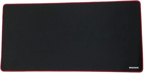 REALMAX® Großes Mauspad (800 x 400 x 3 mm) für Computer, PC, Laptop, Tastatur, Schreibtisch, dick, wasserabweisend, XXXL, erweiterte Gaming-Basis, rutschfeste Gummiunterseite, Glatte Stoffoberfläche,