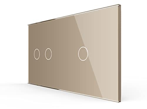 Livolo VL-C7-C1/C2-13 - Panel de cristal para enchufes, táctil, interruptor de luz e interruptor de serie moderno con cristal