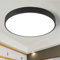 Natsen 36W Deckenleuchte Deckenlampe LED Küchenlampe,Warmweiß 3000k nicht dimmbar, Runde Leuchte für Wohnzimmer Schlafzimmer Kinderzimmer Arbeitszimmer Küche Diele Flur Ø400x40mm (Schwarz)