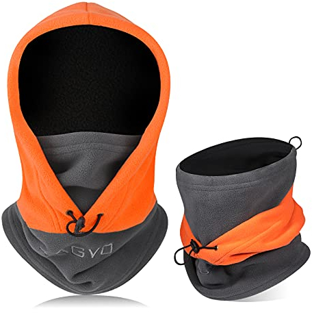 TAGVO Balaclava Windproof Ski Mask Thermal Fleece Hood Winter Multipurpose Use Unisex Face Mask Warm&Breathable Face Cover Heavyweight Neck Warmer for Winter Outdoor Sports