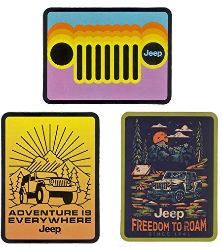 Jeep-Logo-Aufkleber – Freedom to Roam, Adventure is Everywhere, Retromatic Grill lizenziert und authentisch ...