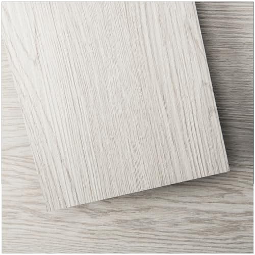 Art3d Lot de 36 Carrelage de sol en vinyle, Revêtement de sol auto-adhésif,Surface rigide,5 m²,Blanc délavé