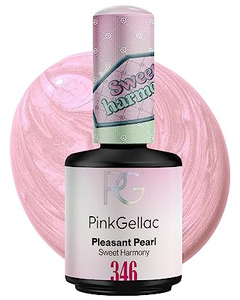 Pink Gellac UV Gel Nagellack - 346 Pleasant Pearl 15 ml - Lang Anhaltend Shellac Nagellack Rosa - Gel UV für 14 Tage Nägel in Salonqualität - Made in Holland