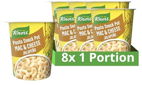 Knorr Taste the World Pasta Snack Mac & Cheese Jalapeño leckere kleine Mahlzeit fertig in nur 5 Minuten 8x 62 g