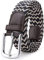 MOZETO Elastisch Stretch Gürtel Breite 3.3cm, Stoffgürtel Stretchgürtel Flechtgürtel Geflochtener Gürtel für Damen und Herren