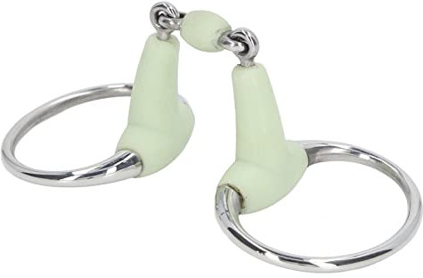 Buachois Mors de Filet de Cheval en Acier Inoxydable Anneau de Rouleau Mors de Bouche Mors équestre pour 125mm Bouche de Cheval