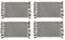 4X Platzsets grau Fransen | Untersetzer Platzdeckchen Tischset Unterlage | 40 cm