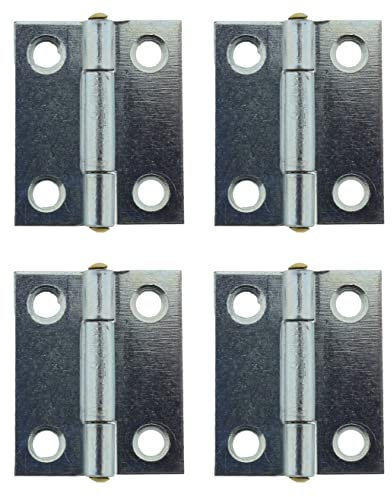 4 x Scharnier verzinkt gerollt 25 x 20 mm schmale Ausführung Möbelscharnier Türband