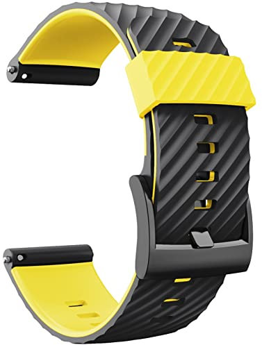 INFRI Bracelet de rechange en silicone 24 mm pour montre connectée Suunto 7 D5 Suunto 9 Spartan Sport Wrist HR Baro, For suunto 9 baro, Agate