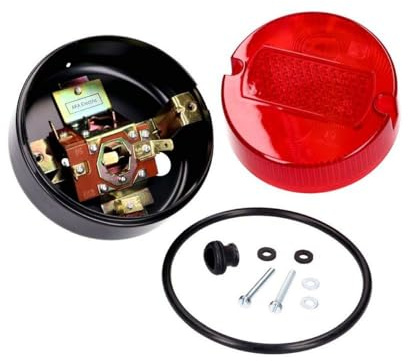 Rücklicht 100mm 2 Schrauben ohne Kennzeichenlicht kompatibel mit Simson S50 | Ohne Leuchtmittel und Kennzeichenbeleuchtung; 2-Schrauben-Variante, Ø100mm; kompatibel mit SIMSON S 50 B 75-76, S 50 B1 76-80