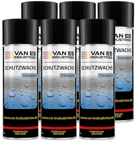 VE-INDUSTRIES Schutzwachs Spray 400ml | transparent | Rostschutzmittel | Unterbodenschutz | Hohlraumversiegelung | Konservierung | (6)