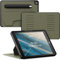 ZUGU iPad 10.2 Hülle 2021/2020 / 2019, schlanke Schutzhülle für die iPad9/8/7, 8 Winkel-Ständer magnetisch, Stifthalter, Auto Sleep/Wake UP [ Olivgrün ]