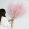 YiYa 6 Pcs Pampa Artificielle Grandes Herbes De La 113cm Pampa Fleur Sechees Pampas Sechees Decoration pour Boho Mariage, Salon, Chambre À Coucher（Rose Clair）