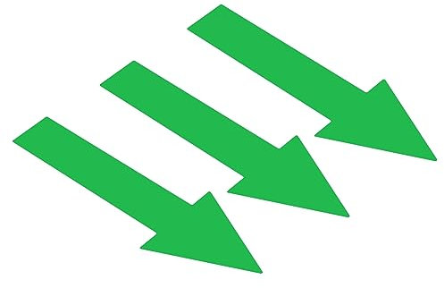 PATIKIL Flèche Autocollant 8 pouce, 20 Feuille Directionnel Panneau PVC Adhésif Amovible Sol Autocollant pour Sol Mur Marquage, Vert