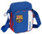 Safta F.C. Barcelona, 2. Ausrüstung, Umhängetasche mit Außentasche, Aktentasche, Umhängetasche, bequem und vielseitig, Qualität und Widerstandsfähigkeit, 16 x 6 x 22 cm, Blau und Burgunderrot,