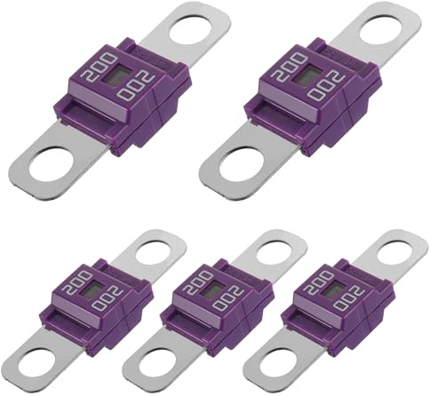 BOJACK AMI/Midi Fuse 200A High Current Fuse for Cars, Trucks, Construction Vehicles, Buses, Caravans (Pack of 5)