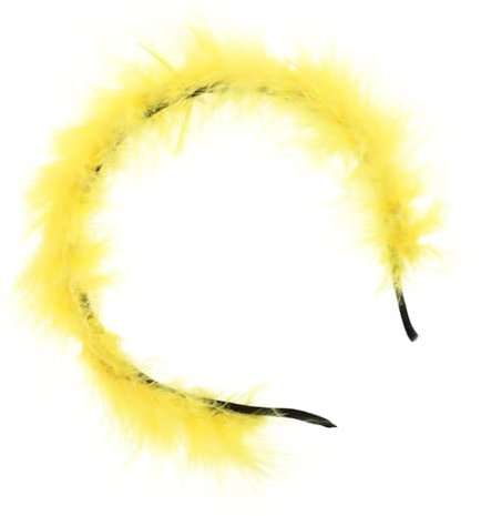HAPINARY Feder-haarreif Damen Eleganter Federschmuck Leichtes Und Stilvolles Haarschmuck-accessoire Für Party Hochzeit Und Festival Gelb Chic Komfortabel Modischer Kopfschmuck Für Frauen