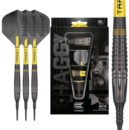 Target Darts Scott Williams Schwarz Out 90% Wolfram Soft Tip Darts Set – 20g Soft Tip Dart Set, Spieler Edition Zottel Dart Set, Pixel Tip Darts