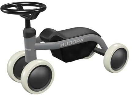HUDORA Laufrad Steppy ab 1 Jahr - Hochwertiges Kinder Laufrad - Leichtes Lauflernrad mit hoher Kippstabilität - Lauflernspielzeug für Kinder von 73-80 cm - Kinderspielzeug mit 4 Rädern