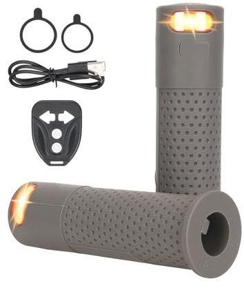 ulip E Scooter Blinker, USB wiederaufladbare Scooter-Griffe, Smart-Scooter-Lenker-Warnleuchte mit Fernbedienung, wasserdicht, kompatibel mit Xiaomi M365/Pro2/1S Ninebot G30/ES1/ES2/ES4