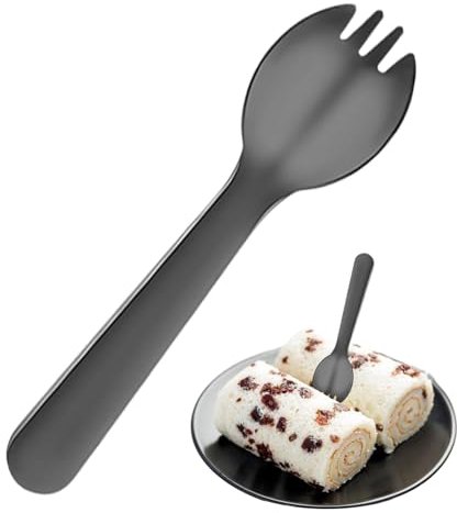 Cucharas de yogur – Cucharas de postre de acero inoxidable, cucharaditas portátiles para yogur, pasteles, frutas, ramen, pasta, chuletas, aperitivo