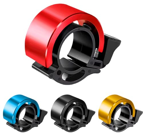 Ruayia Fahrradklingel Mountainbike, Fahrrad Klingel, Fahrrad-Laut klingel, Mini Fahrradglocke Fahrradhupe Fahrradglocke für Bike MTB Mountainbike, 22-22.8mm (Rot)