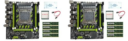 Vereen 2X Scheda Madre X79G LGA2011 + CPU E5 2670 V2 + RAM 4X4G DDR3 + Grasso Termico + Supporto SATA M.2 NVME PCIE X16 USB2.0 SATA3.0