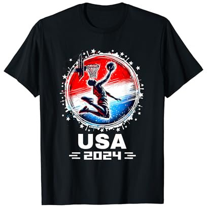 Basketball Team 2024 Basketball Bekleidung 2024 USA Team T-Shirt